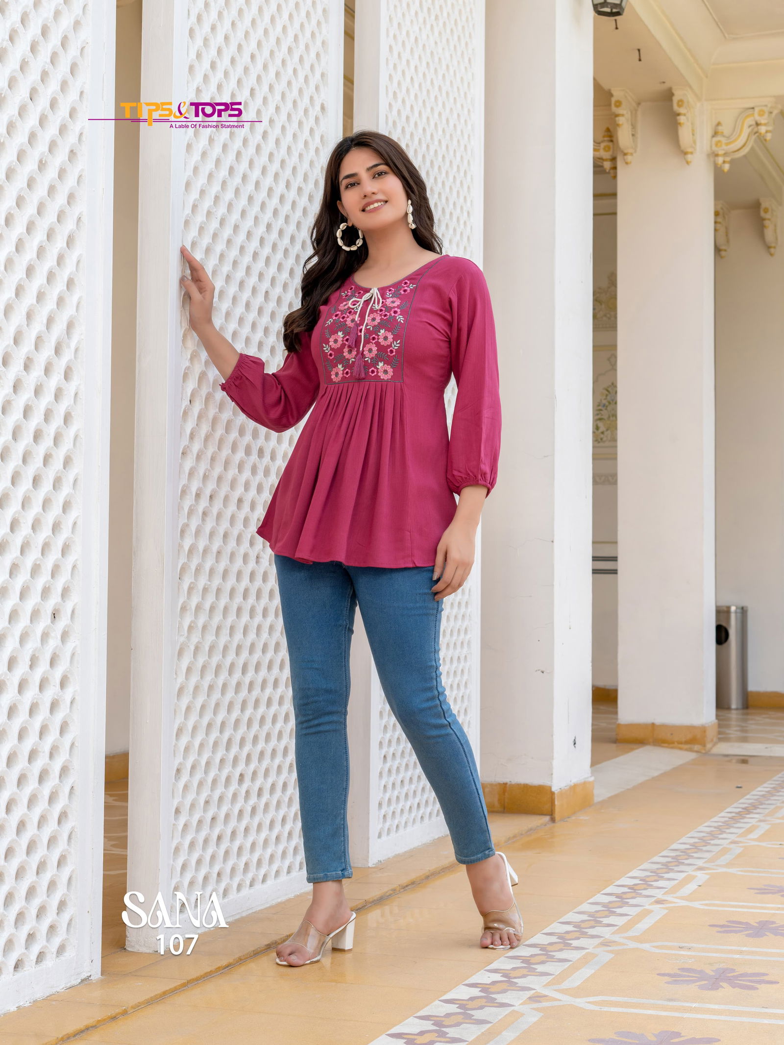 Sana Vol 3 By Tips Tops Rayon Short Ladies Top Wholesale Shop in Surat
